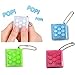 Novelty Toy Electronic Bubble Squeeze Wrap Stress Relieve Gadget Keychain (Blue)