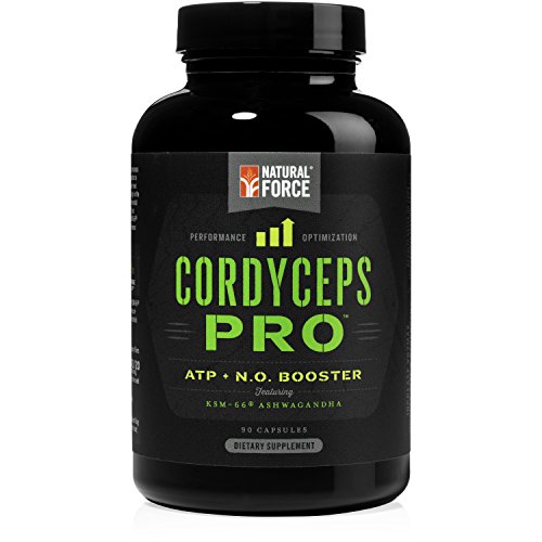 Natural Force® Cordyceps PRO - POWERFUL NITRIC OXIDE BOOSTER and NATURAL PRE-WORKOUT – With Herbs for Energy, Paleo, Vegan, Non GMO, Gluten Free and Caffeine Free Pre-Workout, 90 V-Capsules