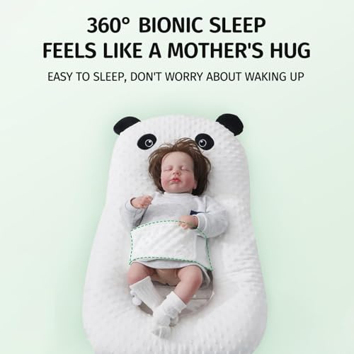 Nursing Pillow for Baby Feeding & Sleep - Soft Comfort Design with Removable Washable Cover, Gentle Incline to Ease Discomfort, Cozy Lounger for Infants, Newborn Essentials Gift Set (White)