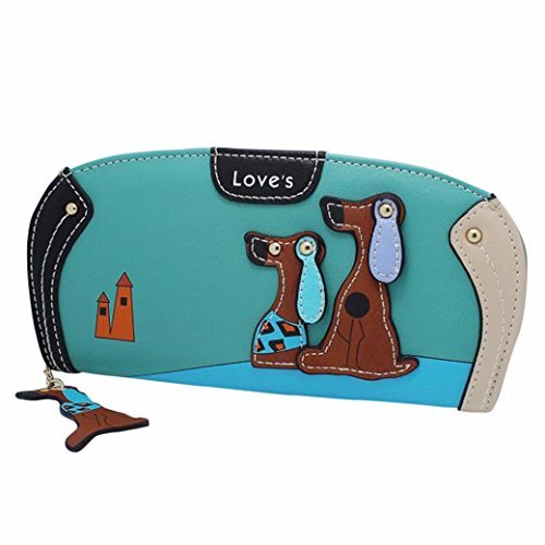 Womail Women Cute Dog Wallet Card Coin Change Holder Clutch Handbags (Green)