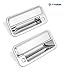 TYGER ABS Triple Chrome Plated Door Handle Cover 88-98 Chevy C10 Pickup/92-95 S10 Blazer/95-99 Tahoe/92-99 Suburban/GMC Yukon 2 Doors Trim With Passenger Side Key Hole
