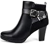 mysoft-Womens-Zipper-Bootie-Chunky-Stacked-Heel-Ankle-Boots-Buckle-Strap-Ankle