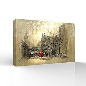 Canvas Wall Art The Future City Pictures Home Wall Decorations for Bedroom Living Room Paintings Canvas Prints Framed - 12x18 inches