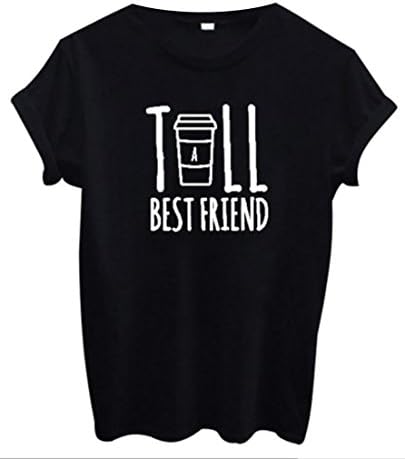 UWHITE Women's T Shirt Tall Short Best Friend Matching BFF M