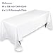 EMART 6 Pack White Table Cloths for 8 Foot Rectangle Tables, 60 x 126 inch 100% Polyester Thickened Fabric for Banquet Wedding Party Rectangular Tablecloths