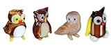 Looking Glass Miniature Collectible - Owls (4-Pack)