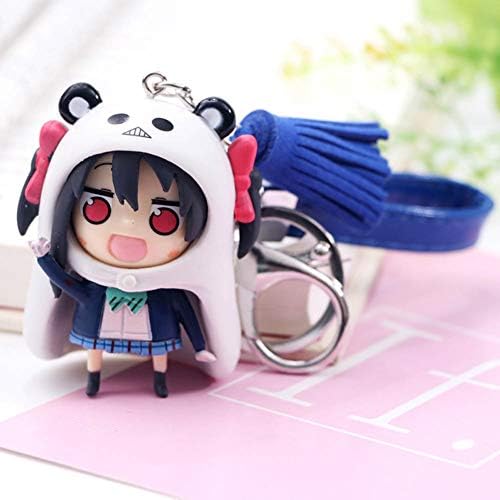 Sbarden Various Anime lovelive Q Version Doma Umaru Series Korean Velvet Leather Cord Pendant Keychain PVC Figure / Vinyl Figure / Action Figure / Collectible Anime Fans Gift( Nico Yazawa)