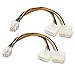 Cable Matters 2-Pack 6 Pin PCIe to Molex Power Cable, 2 Molex to 6 Pin PCIe - 6 Inches primary