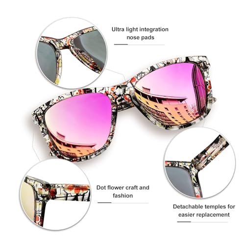 KANASTAL Women's Men's Polarized Sunglasses UV400 Protection Square Retro Classic Vintage Sunglasses for Beach Travel Fishing