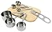 Chef elite Measuring Cups Deluxe 7 Piece Stainless Steel Set – 5 Cup Set, Spaghetti Measure, And Coffee Scoop (Light Gray)