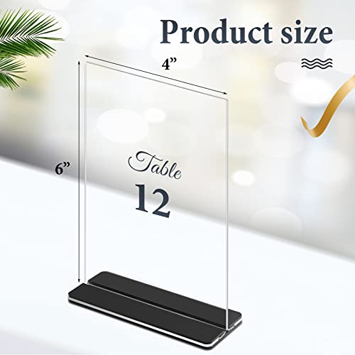 12 Pack Acrylic Sign Stand Trade Show Booth Sign Display Stand, T Shape