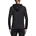 adidas Women's Essentials Cotton Fleece 3-Stripe Full Zip Hoodie, Black/White, Large