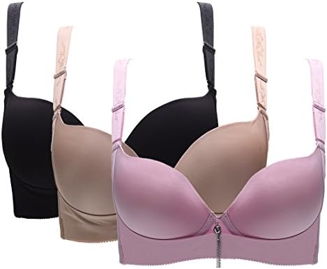 JLF 3-Pack Cleavage Booster Perfect Shape Push-up Bra (Mixed Colors)