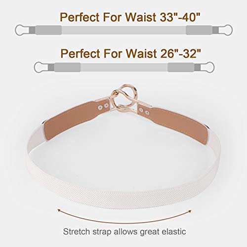 JasGood 4 Stück Gürtel für Kleid Gürtel Damen Stilvoll Gürtel mit Einfacher Stil Einzigartig Design Damengürtel Elegant und Modisch für Kurzer & Langer Rock Kleid