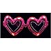 1 Pair of LED Flashing Valentine's Day Light Up Heart Glasses Shades - Various Colors by Mammoth Sales (Pink)