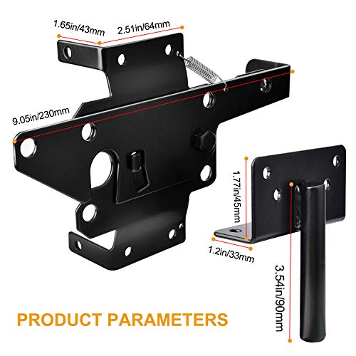 VIGRUE Gate Latch Heavy Duty SelfLocking Automatic Gate Latch for