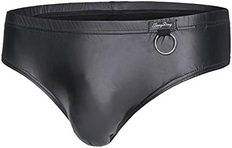 Shengding Mens Underwear Briefs Patent Leather