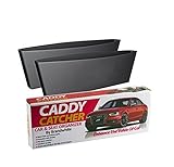 Caddy Catcher and Car Seat Organizer By Brandwhite; - Extra Durable Side Gap Pocket For Wallet, Phones, Maps, Cash & Glasses-Spacious, Best Car Storage (Pack Of 2)