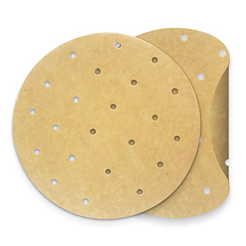 Round Unbleached Parchment Paper Sheets, Perforated Brown Parchment