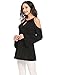 Zeagoo Women Long Sleeve Cold Shoulder Halter Neck Keyhole Swing Tunic Shirt Top