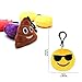 JACHAM Novelty Toys Emoji Keychain, Emotion Plush Pillow,Kids Party Supplies Favors,Keychain Decorations 2.4