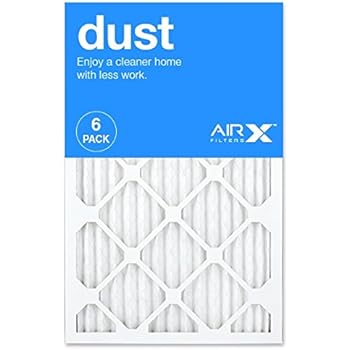AIRx DUST 16x25x1 MERV 8 Pleated Air Filter - Made in the USA - Box of 6