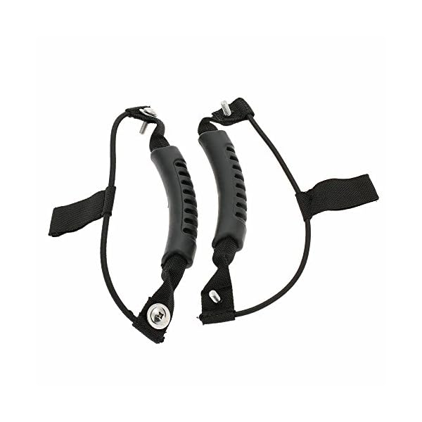 SysPodTM-New-2pcs-Kayak-Canoe-Boat-Side-Mount-Carry-Handle-with-05cm-Diameter-Bungee-Cord-Accessories-Black-Rubber-Handle-Fixing-Paddle