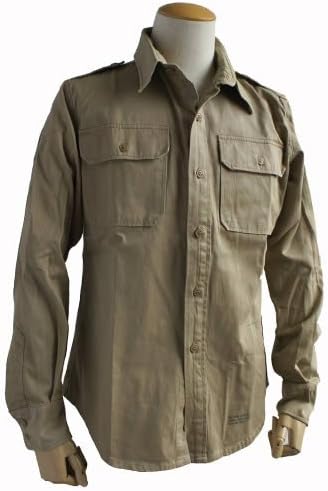 Amazon Usタイプ M46コットンカーキシャツ ワンウォッシュ ミリタリーシャツ M セーター 通販