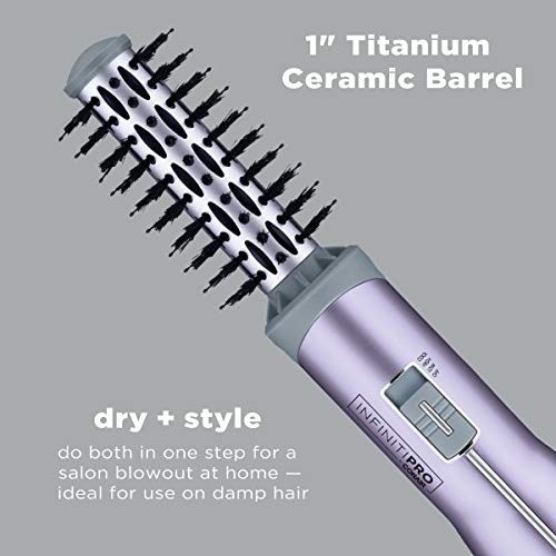 INFINITIPRO BY CONAIR Titanium Ceramic Hot Air Brush, 1 Inch Drying