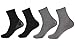 Makhry 2 Pairs Moisturizing Spa Gel Socks for Hard Dry Cracked Skin Recovery Socks Classical Grid Socks For Men Size 6-11 (L, Black&Grey)