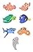 CharmTM Set of 7 Fish Jibbitz PVC Crocs Natives (Generic) Birthday Party Favors