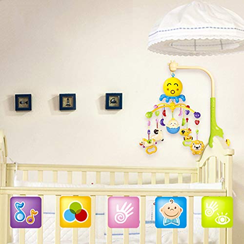 image for WishaLife Dreamful Bed Ring, Musical Crib Musical Mobile Bed Bell, Bab