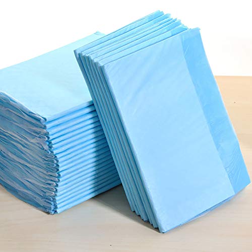 24"X35" 20 Pack Disposable Absorbency Underpads Waterproof Urine Pads Incontinence Bedding Mat Mattress Sheet Protector for Beds, Furniture, Quilted Sheet for Baby Adults, Blue - Thumbnail 6