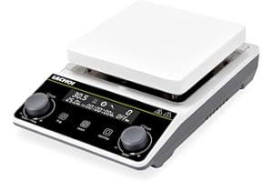 LACHOI Magnetic Stirrer Hot Plate Stirrer LCD Display 300℃ Max.5L 5.9inch Magnetic Stir Plate 1600RPM Magnetic Mixer Magnetic Hotplate Stirrer with Stir Bar&Temp Probe Senso,110V