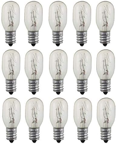 15 Pack-15 Watt Salt Lamp Bulbs Incandescent E12 Socket Candelebra Original Replacement Light Bulbs …