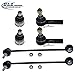 DLZ 6 Pcs Front Suspension Kit-2 Lower Ball Joint 2 Outer Tie Rod End 2 Sway Bar Compatible with Ford Escape Mazda Tribute 2005 2006 2007 2008 2009, Mercury Mariner 2005-2009