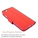 iPhone 6 Case, iPhone 6S case, iPhone 6 / 6S Wallet Case, Cellularvilla Shiny Diamond Bling [Credit Card Holder Slot] Protective Pu Leather Wallet Case for Apple iPhone 6 / 6S 4.7 inch - Red