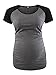 Pinkydot Women's Baseball Crew Neck Raglan Sleeve Side Ruched Maternity T Shirts Top Pregnancy Shirt