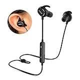 Bluetooth Headphones, Luxsure Lightweight AX8 V4.1 Wireless Sport Stereo In-Ear Noise Cancelling Sweatproof Headset with APT-X/Mic for iPhone 7 Galaxy S7 and Android Phones (Black)