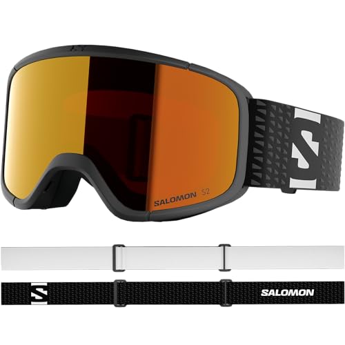 Salomon AKSIUM 2.0 S Goggles, Unisex Anti-Fog Ski Goggles for Trail Running and Mountain Adventures, Dress Blue/L.Blue