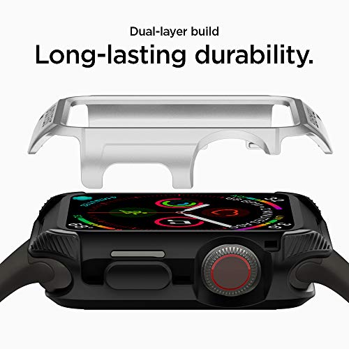 Spigen Tough Armor Compatible con Apple Watch Funda para 44 mm Serie 5 / Serie 4 -Plateado - Imagen 7