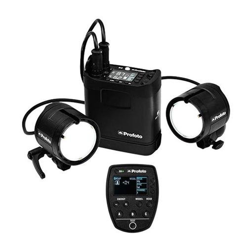 Profoto B2 250 AirTTL Location Kit with B2 250 AirTTL Power Pack, 2x B2 Head, 2x Li-Ion Battery, Carrying Bag, Location Bag, Battery Charger - Bundle with Profoto Air Remote TTL-C Transmitter (Canon)