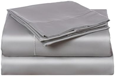Luxury Designs 600 Thread Count Bedspread 100% Egyptian Cotton Sheet Set Hemstitch 4 Piece Luxurious, Comfortable, Highest Quality Bedding Sateen Weave - Queen, Cashmere Blue
