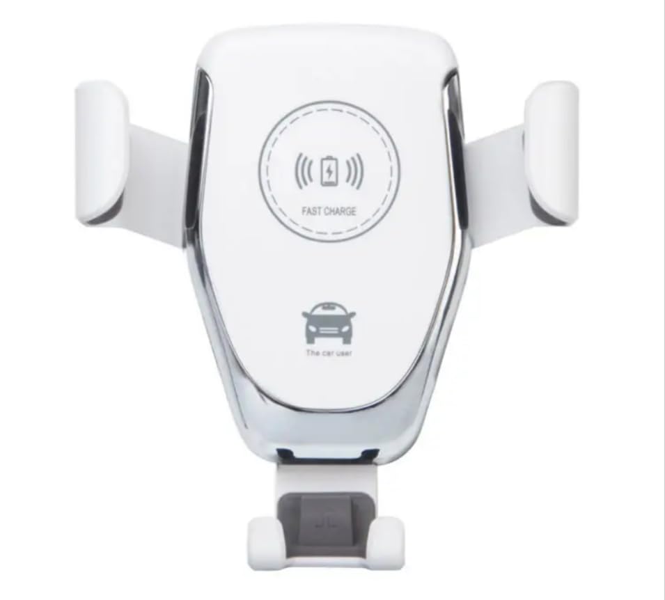 15W Fast Charge Wireless Car Phone Holder, [Qi Certified] Charging Mount with Air Vent Clip, Compatible with iPhone 16 to 11, XR, Inductive Charge For All Wireless Phones (White)