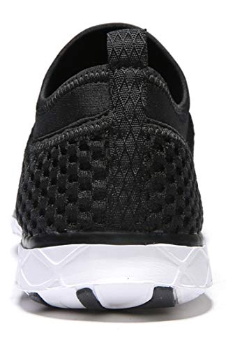 Zhuanglin Men's Quick Drying Aqua Water Shoes Black White 11