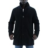 Kenneth Cole Reaction Men's Patrick Car Coat Wool Peacoat Black 3XL
