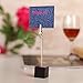 10pcs Table Number Holder Name Place Card Holder Memo Clip Holder Stand Note Holder Pictures Card Paper Menu Clip (Black)