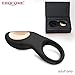 EROCOME Full Silicone Vibrating Sagitta Remote Control Cock Ring - Waterproof Rechargeable Penis Ring Vibrator with 8 Modes - Sex Toy for Male or Couples (Black)