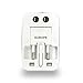 All in 1 Universal Travel Wall Adapter AC Power Au Uk Us Eu Plug Adapter White Kit 120 240 V 6 13 Amp Surge Protector 150 Countries Secure Safety Protect Portability Lightweight Great Price Ocban