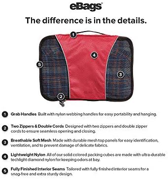 eBags Classic Medium 3pc Packing Cubes (Titanium) 6 eBags Classic Medium 3pc Packing Cubes (Titanium)
